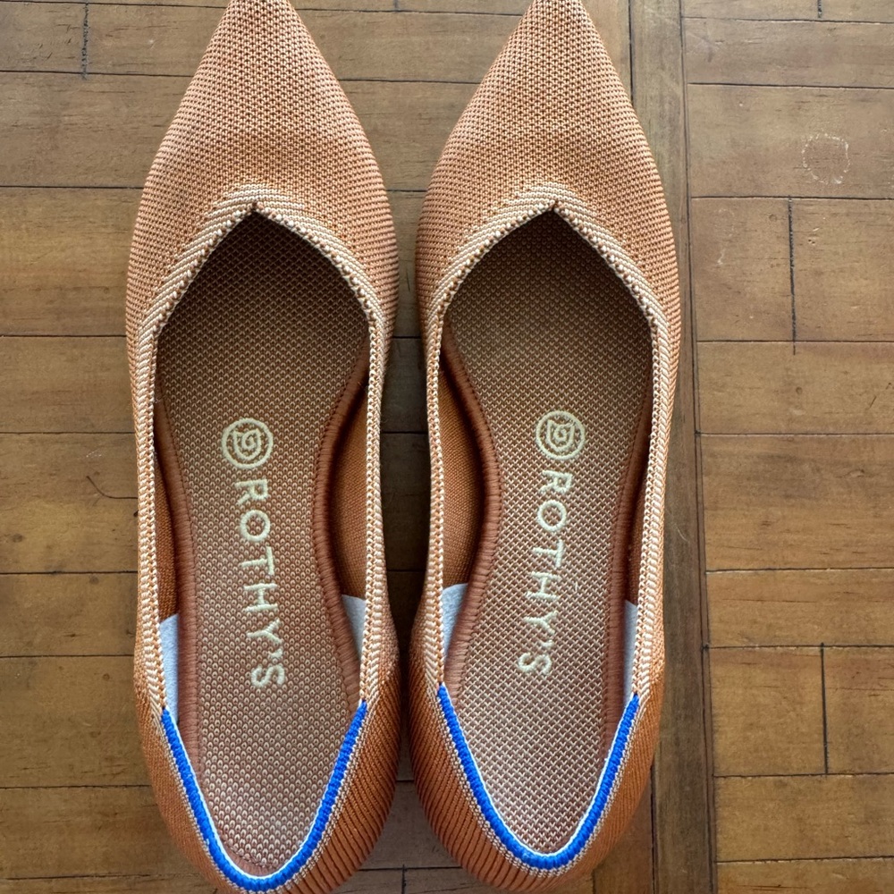 Rothy's Pointed Toe Tan Flats